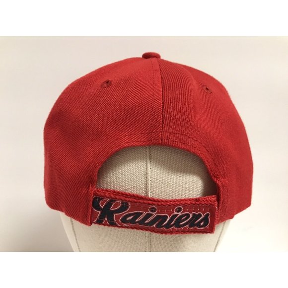 Tacoma Rainiers Red Embroidered Adjustable Baseball Hat - Picture 4 of 6